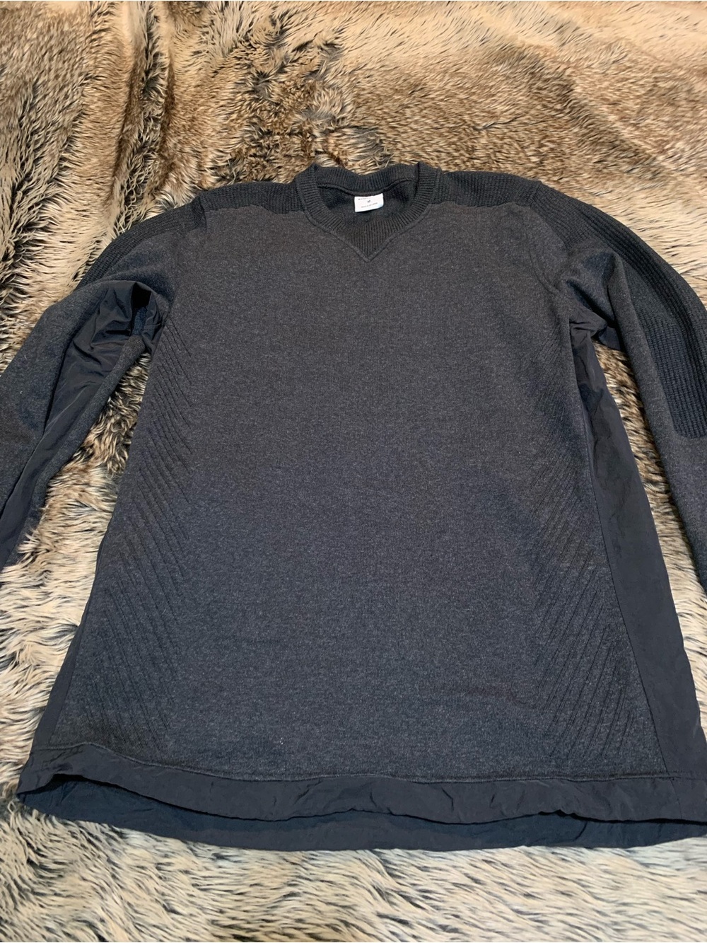 GYMSHARK RETAKE CREW Black Marl Size M